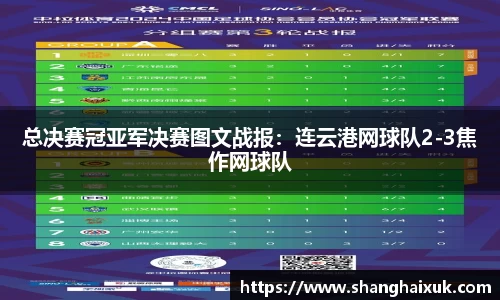 总决赛冠亚军决赛图文战报：连云港网球队2-3焦作网球队